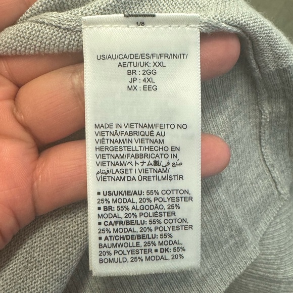 Amazon Essentials Light Gray V-Neck Cardigan XXL - Picture 3 of 3